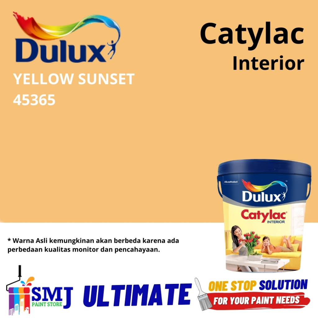 Cat Tembok Interior DULUX CATYLAC 45365 YELLOW SUNSET Ukuran 5kg