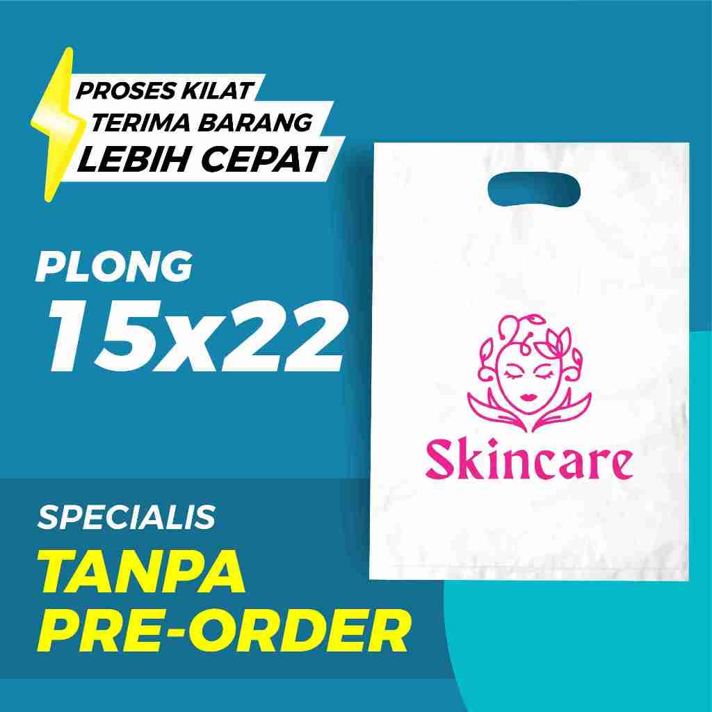 

Plastik Sablon Custom Tanpa Pre Order Plong 15x22 Free Design Bisa COD