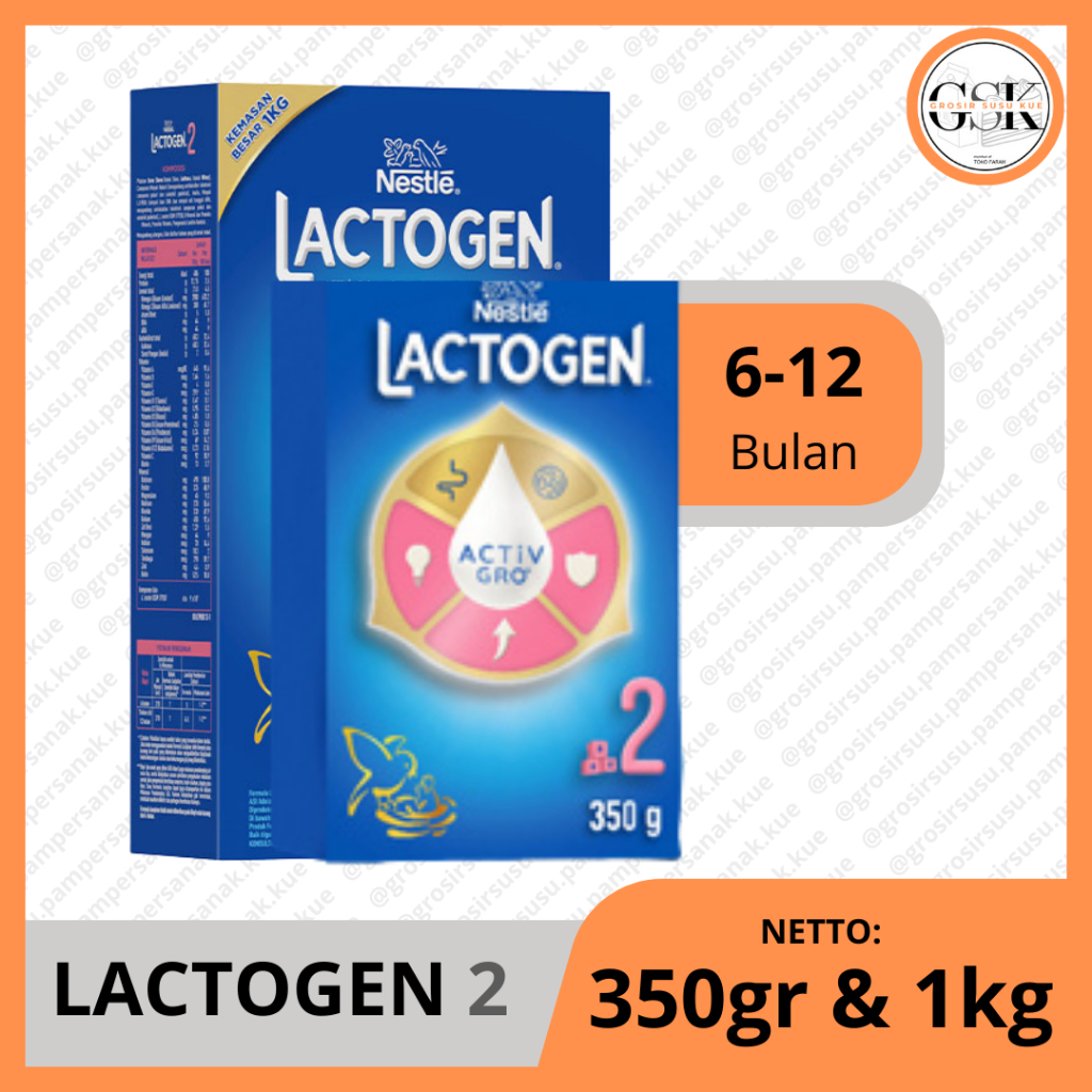 LACTOGEN 6-12 Bulan 350gr 1kg | Susu Lactogen 2 | Susu Bayi 6 12 Bulan Lactogen | Susu Formula 6 12 