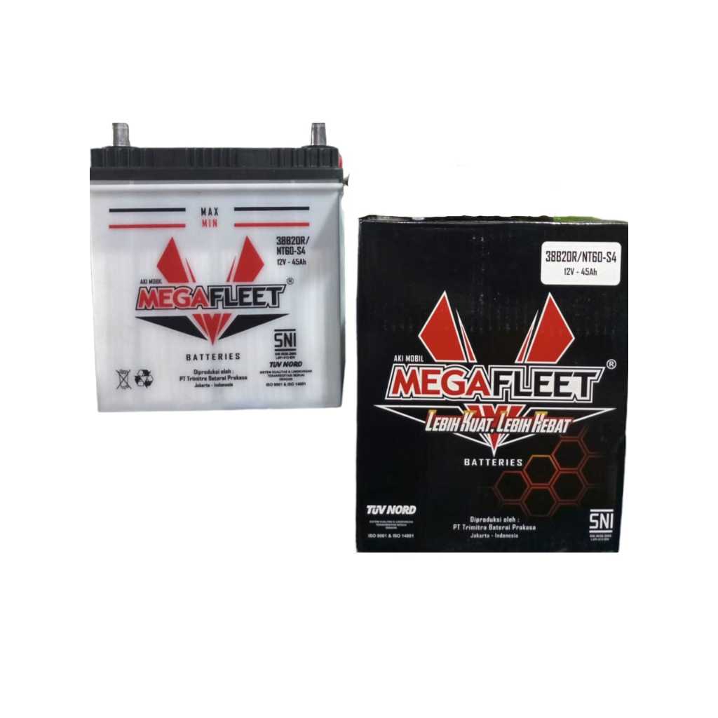 Aki mobil Megafleet basah NT60-S4 12V 45 Ah Avanza, Terios, Rush, Luxio, APV