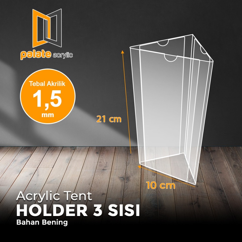 

AKRILIK MENU DISPLAY / ACRYLIC TABLETOP STAND 3 SISI 1/3 A4 1,5MM