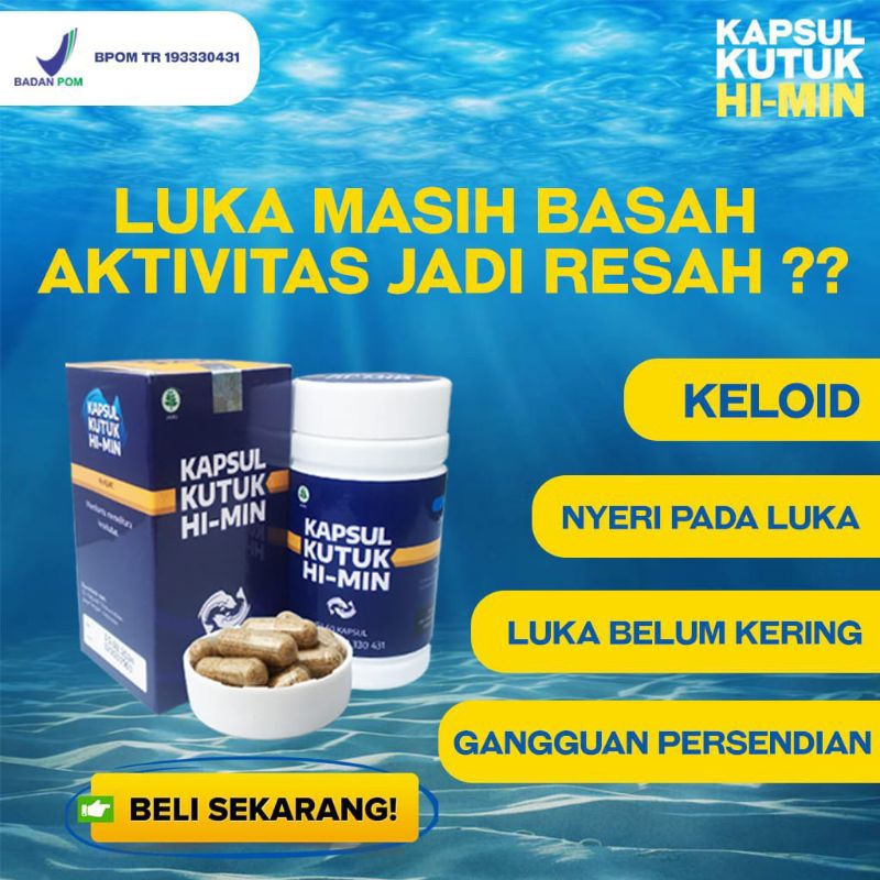 [ Kapsul KUTUK HI-MIN Naturafit 60 Kaps ] Penyembuh Luka | Kapsul ikan KUTUK PROTEIN ALBUMIN