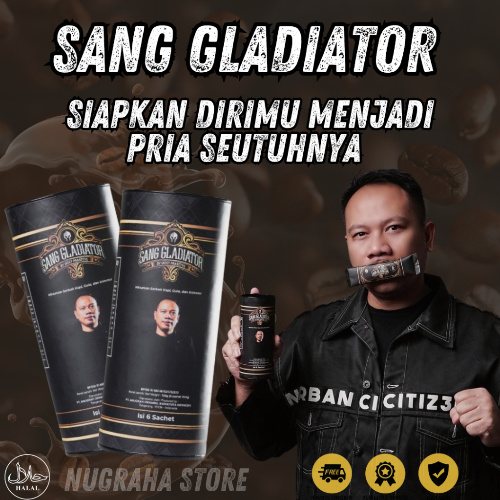 

Sang Gladiator Coffee Original | Kopi Pilihan Pria Dewasa | Tanpa Efek Samping | Aman Dikonsumsi
