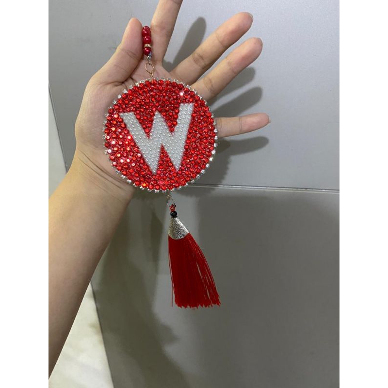 gantungan spion nama huruf Gantungan spion mobil "NAMA" by request