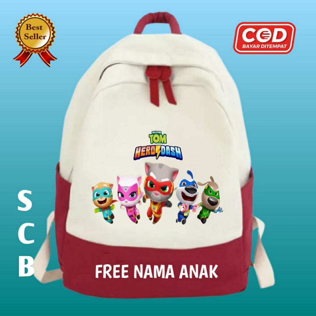 TAS RANSEL SEKOLAH ANAK TALKING TOM HERO DASH