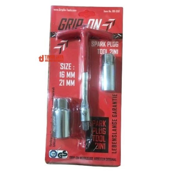 GRIP ON Kunci busi 16 21 mm 2 in one 2 mata kunci T mobil motor