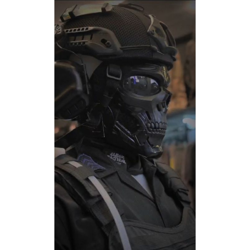 Topeng kaca goofle goggle mask helm masker tactical swat untuk defile olahraga airsoft / paintball d