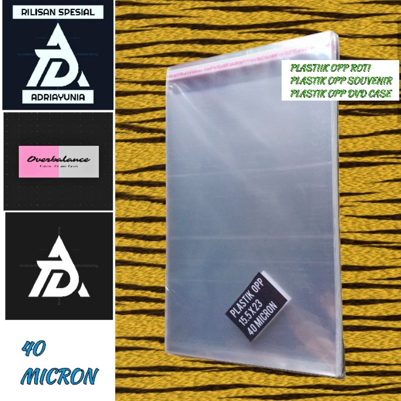 Plastik Opp 15.5 x 23 TEBAL - Opp 15.5 x 23 Plastik 40 Micron - Opp 15,5x23 40 Micron