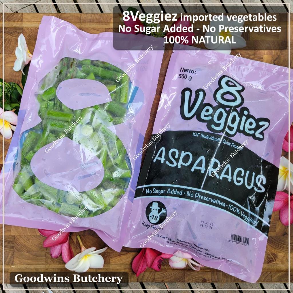 

8Veggiez ASPARAGUS IQF frozen vegetable sayuran beku 8 Veggiez 500g