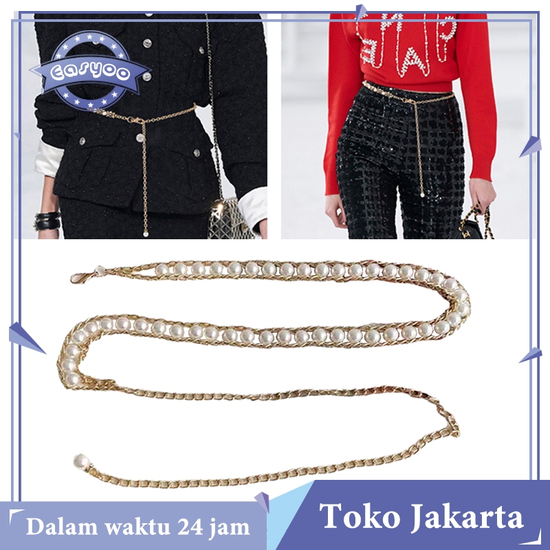 Ikat Pinggang Wanita Mutiara Korea Tali Pinggang Mutiara Untuk Gaun