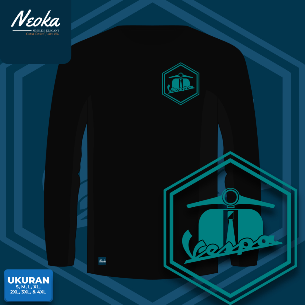 Kaos Lengan Panjang+Sablon Vespa