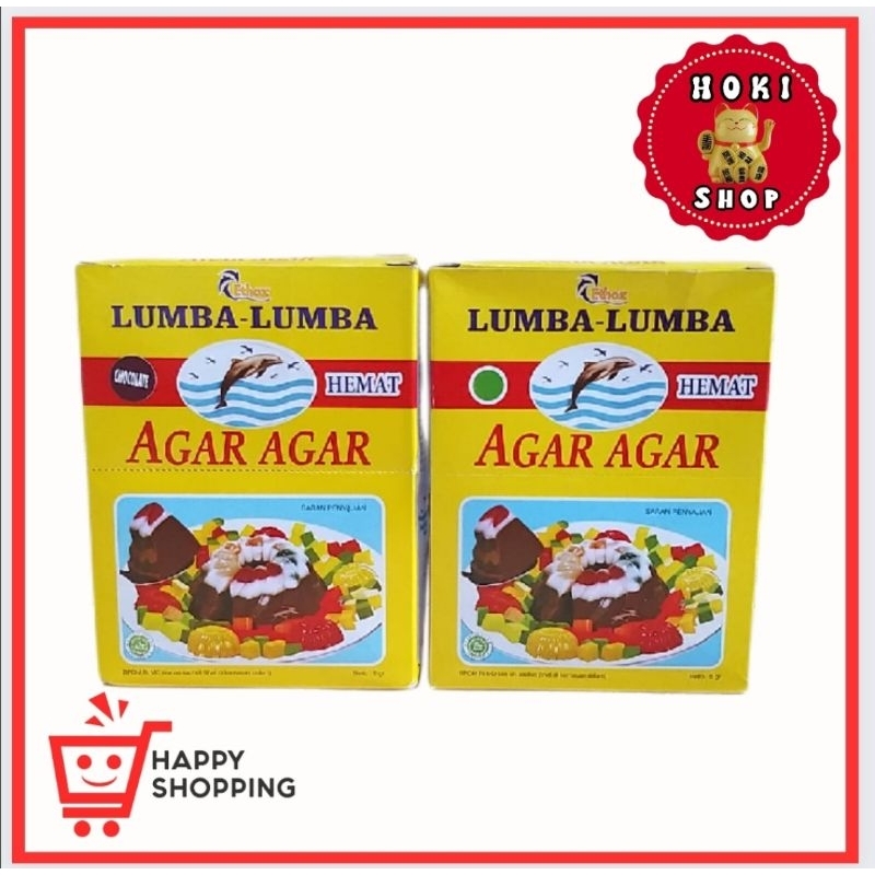 

Agar Agar Lumba Lumba 1box isi 12pcs / Agar Lumba / Tepung Agar Agar