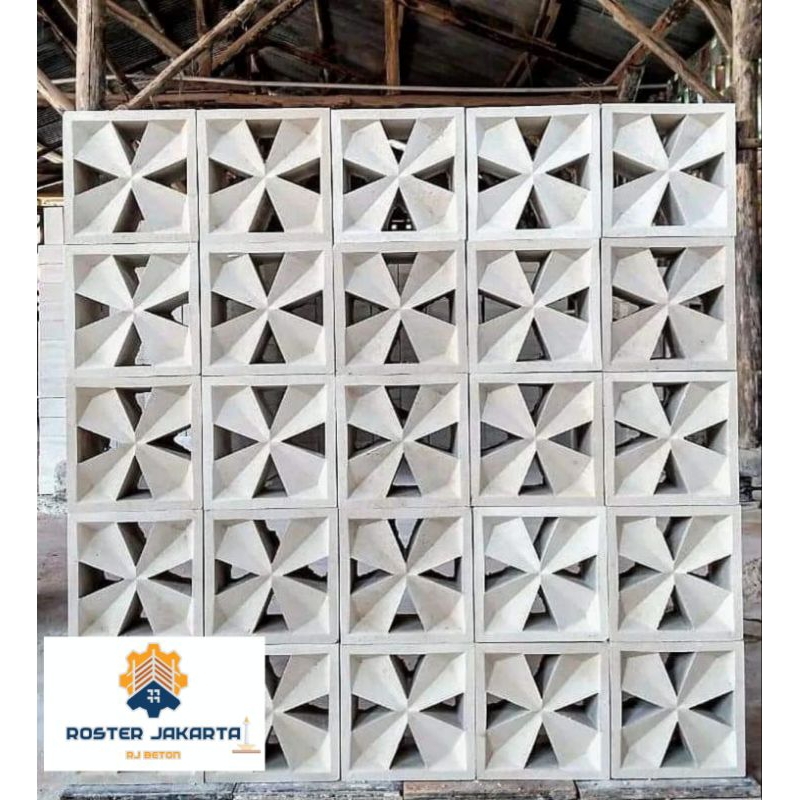 ROSTER BETON/LOSTER MINIMALIS MOTIF DAUN KOMBI 1MUKA.