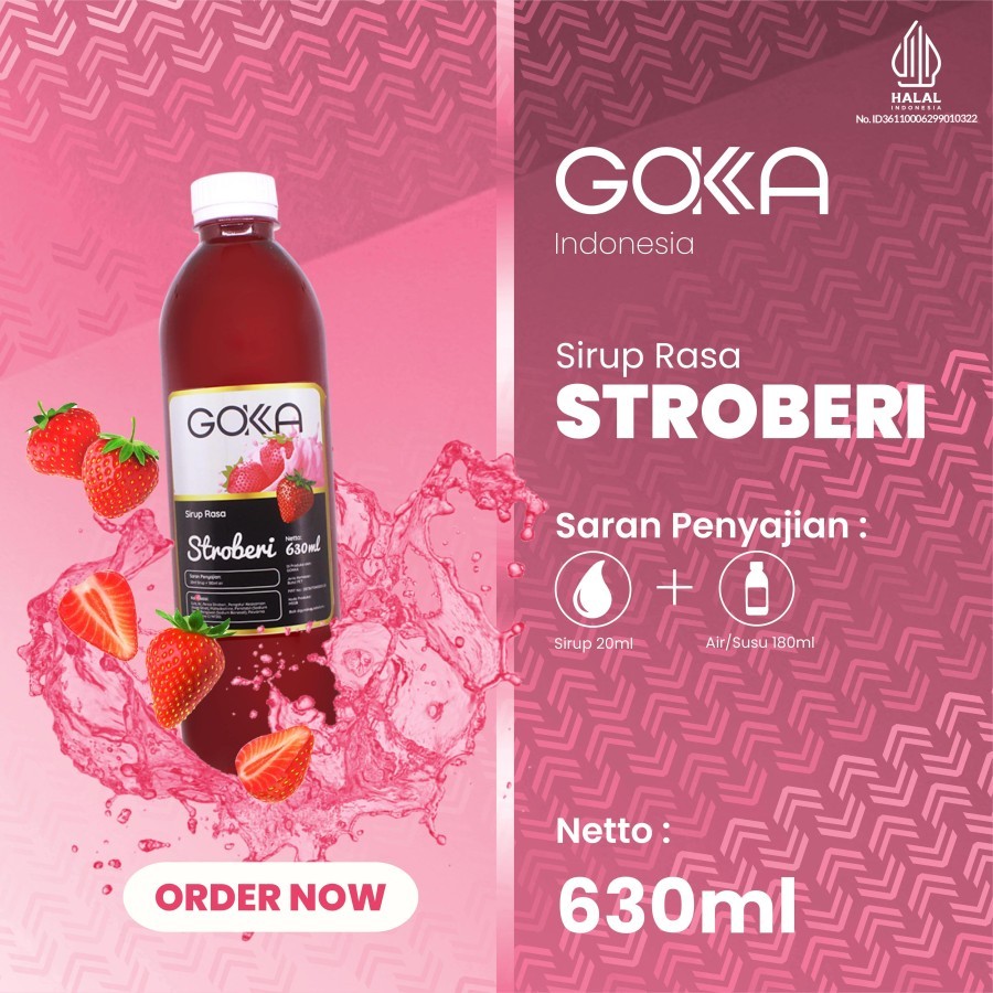 

630ml Sirup Strawberry Syrup / Minuman Sirup Rasa Stroberi