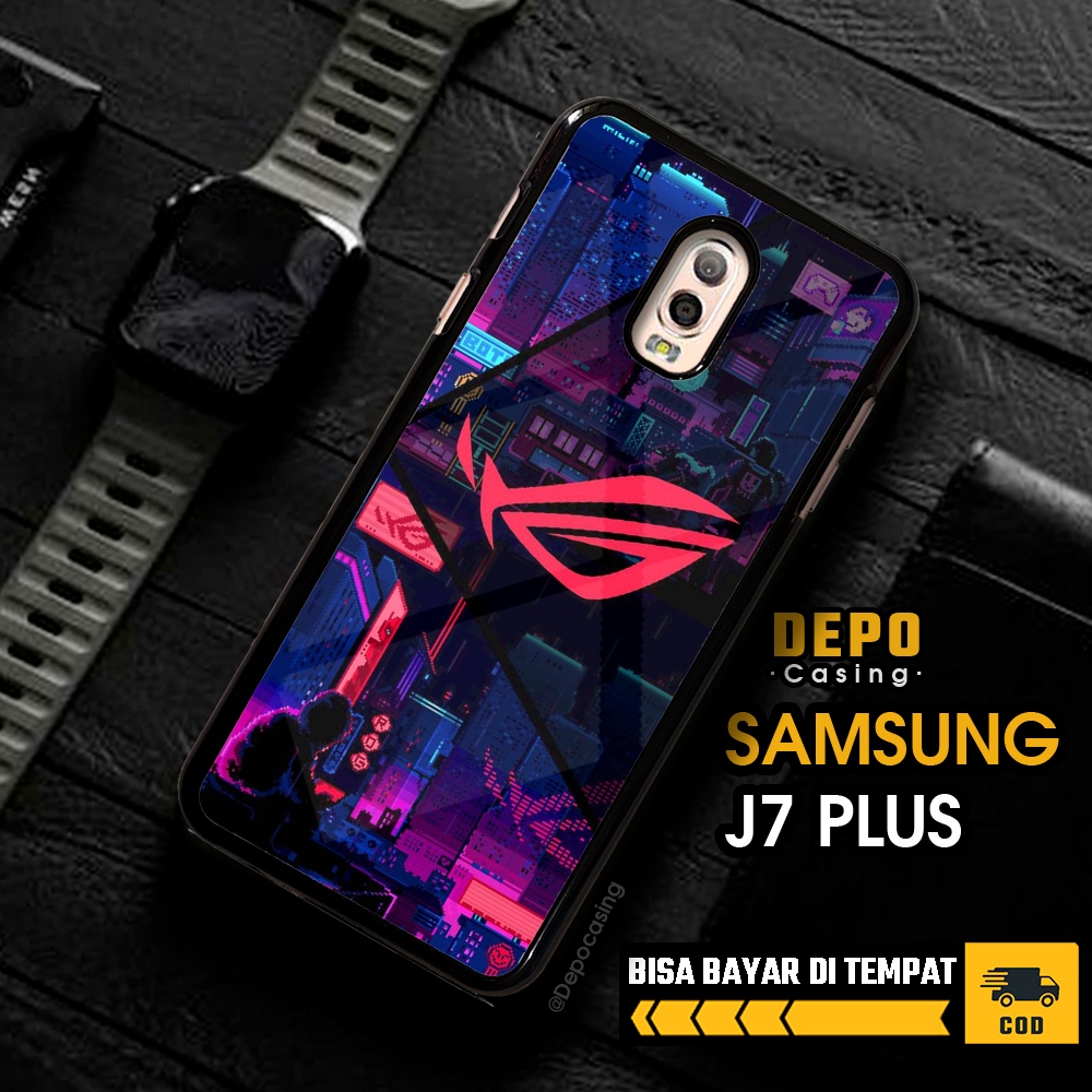 Case Samsung J7 Plus Samsung J7 Plus Casing Depo Casing [ROG1] Case Glossy Case Aesthetic Custom Cas