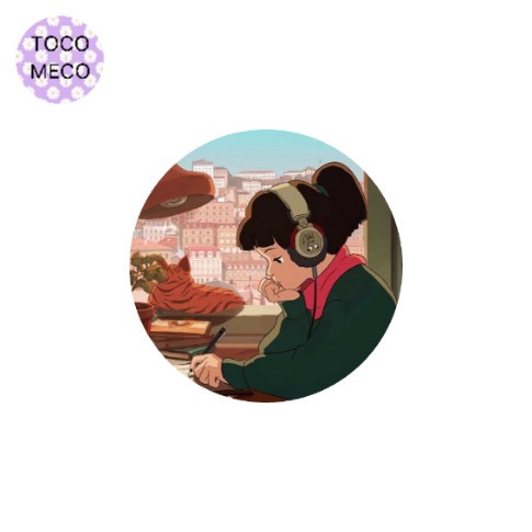 sticker lofi girl circle ava stiker anime girl