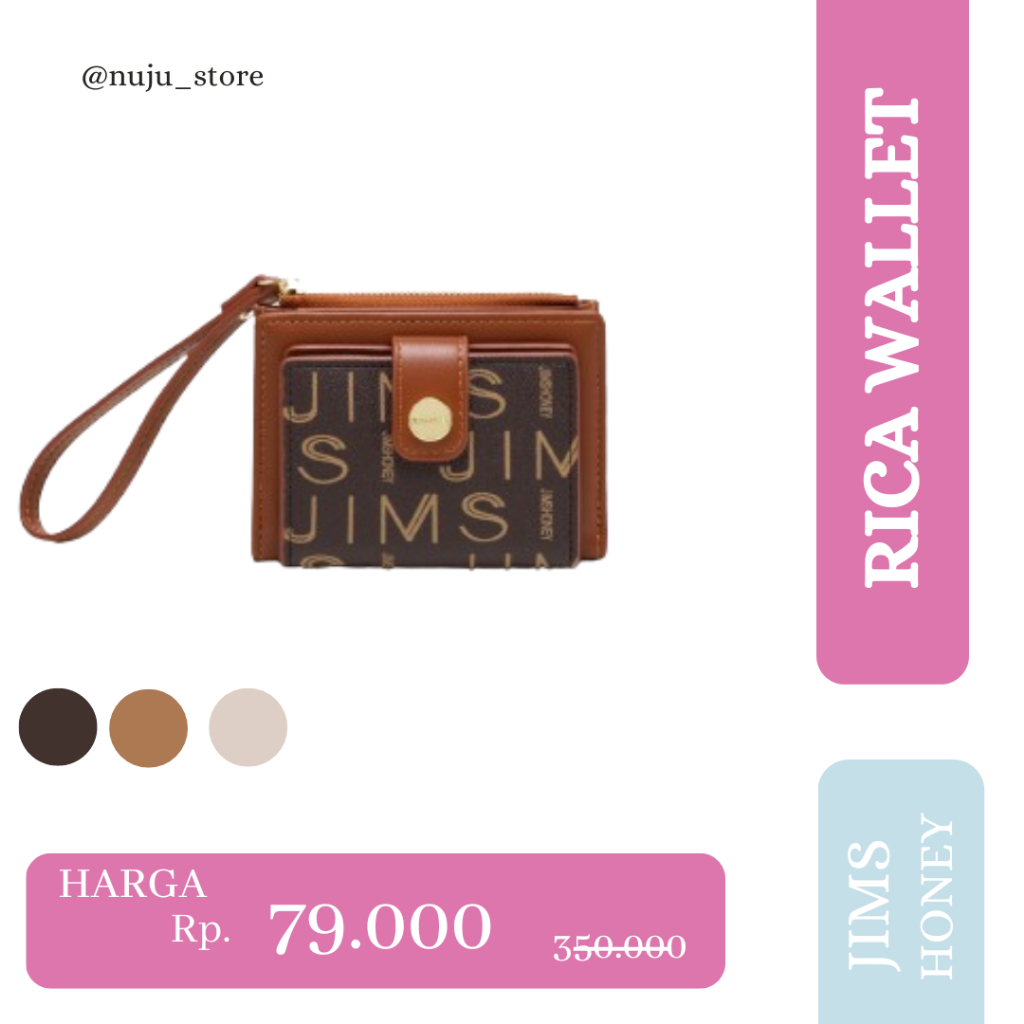 dompet kecil lipat wanita rica wallet jims honey ori murah sale