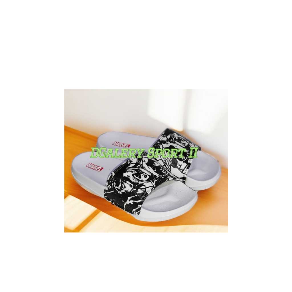 Sandal Selop Marvel Pria Sendal Slip on wanita Slide Laki-laki Perempuan Unisex Ukuran 31 Sampai 43