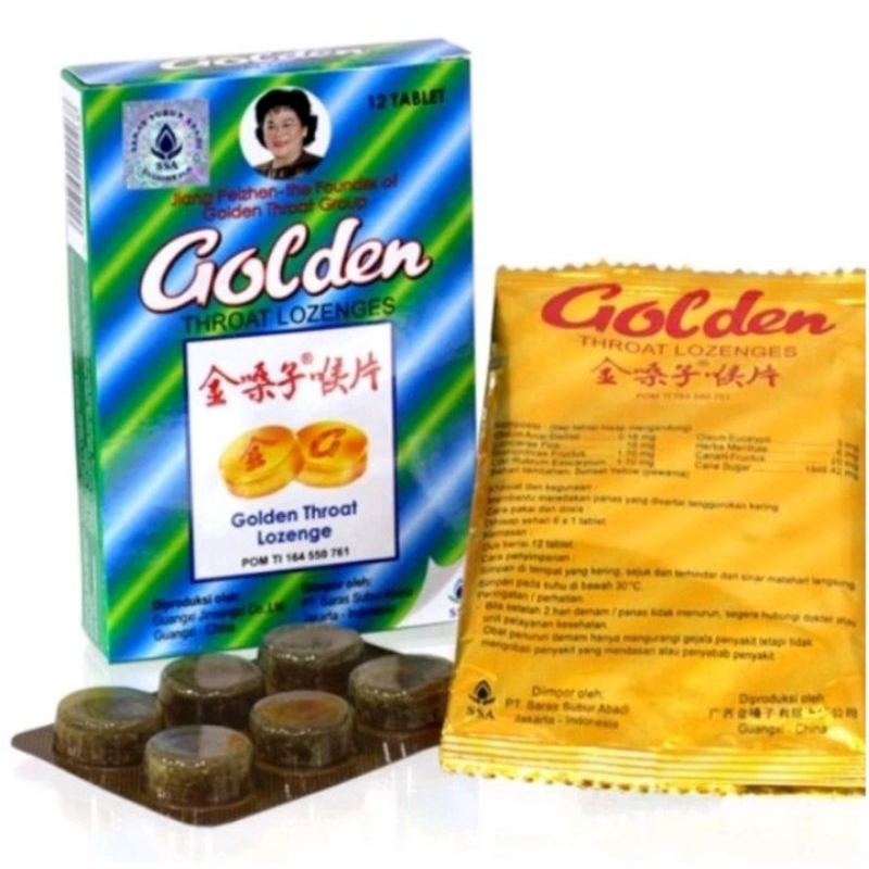 

Golden Throat Lozenges / Permen Tenggorokan