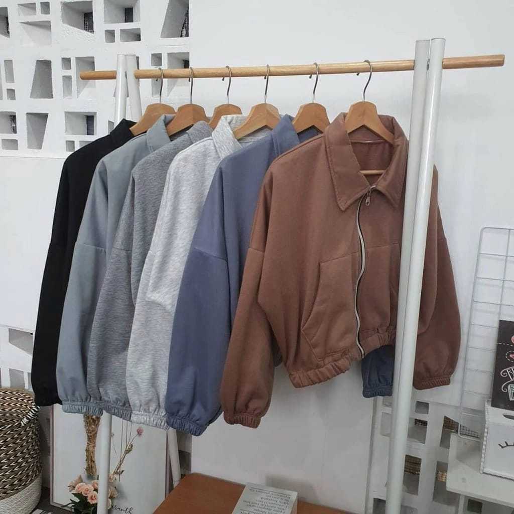 SWEATER CROP/VADA/CROP ZIPPER WANITA