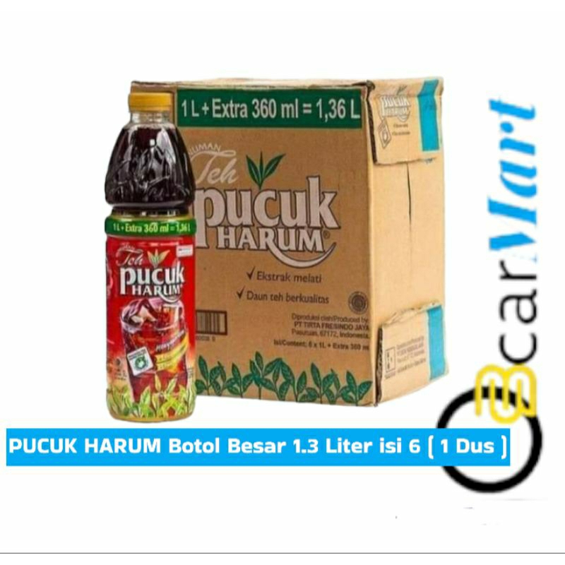 

[GSV] Teh PUCUK HARUM JUMBO 1 Liter 300 ml 1 Dus Teh Pucuk Botol BESAR 1300mL dari Mayora