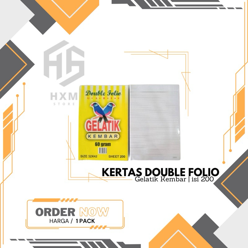 

kertas Double Folio Gelatik Kembar 60 GSM [200 Lembar]