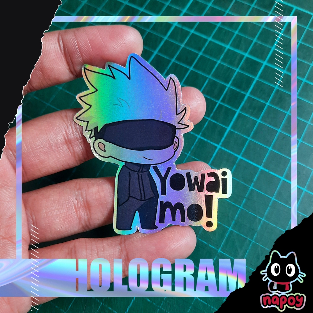 

Stiker Hologram Anime Jujutsu Kaisen Satoru Gojo Yowai Mo