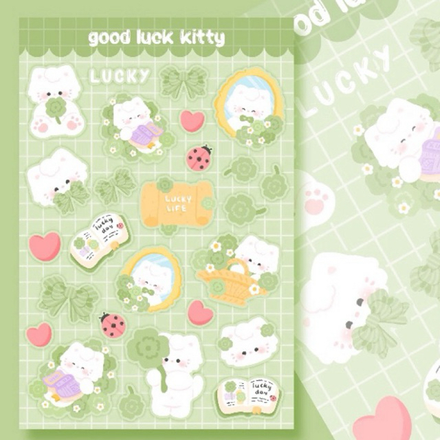 

[MIKUMI] GOODLUCK KITTY | Deco Sticker Murah, Sticker Murah, Planner Sticker, Sticker Planner, Sticker Transparant