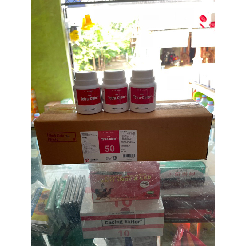 Tetra Chlor Botol isi 50 kapsul
