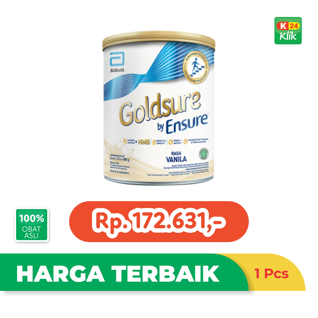 Promo Harga Ensure Nutrition Powder FOS Vanila 400 gr - Shopee