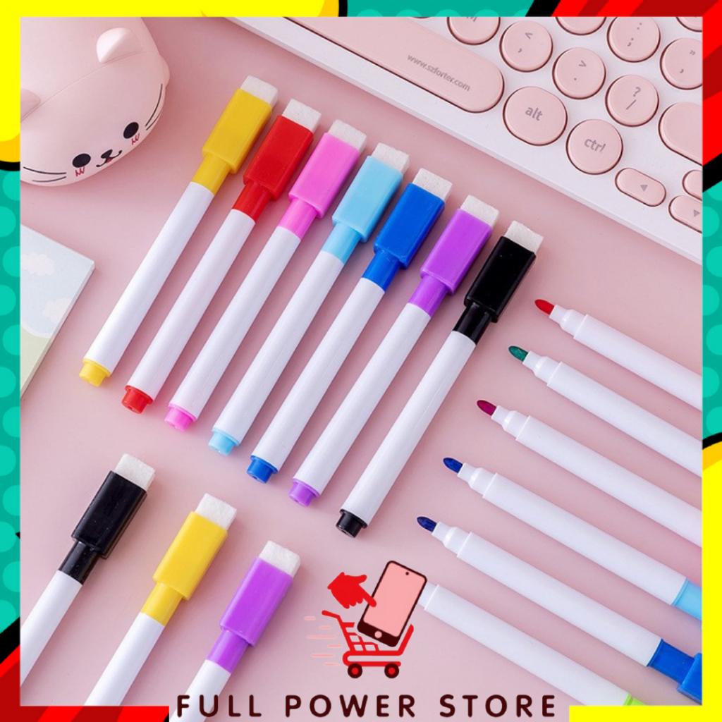 

FPS Spidol Papan Tulis Mini Magnet White Board Sepidol Kecil Mini Magnetik Warna Warni Penghapus Wipe And Clean Whiteboard Magnetic Marker Anak Anak Spidol 2 IN 1 t
