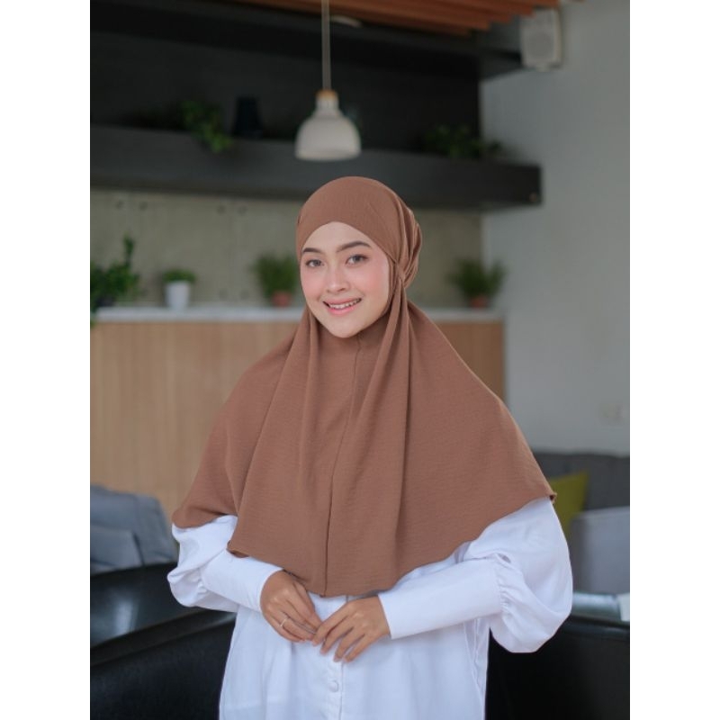 Hijab Bergo Crinkle Airflow || Bergo Instan Crinkle Airflow