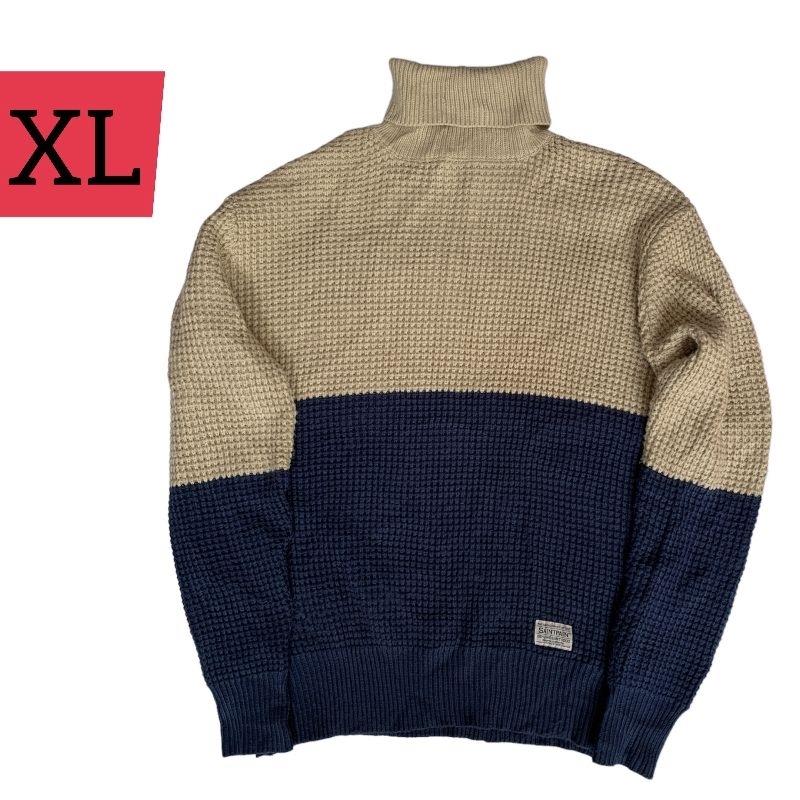 Jaket rajut - knitwear SAINTPAIN roll neck two tone