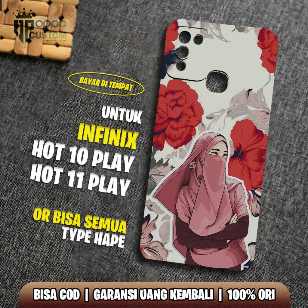 CASING INFINIX HOT 10 / 11 Play - Motif  [ HIJAB ] Case Hp Infinix hot 10 Play - Infinix hot 11 Play