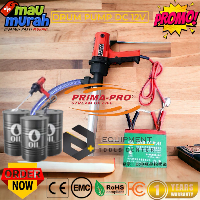 Drum pump DC 12V Pompa Drum Pump alumunium DP-DC12 25mm Drum Pump DC
