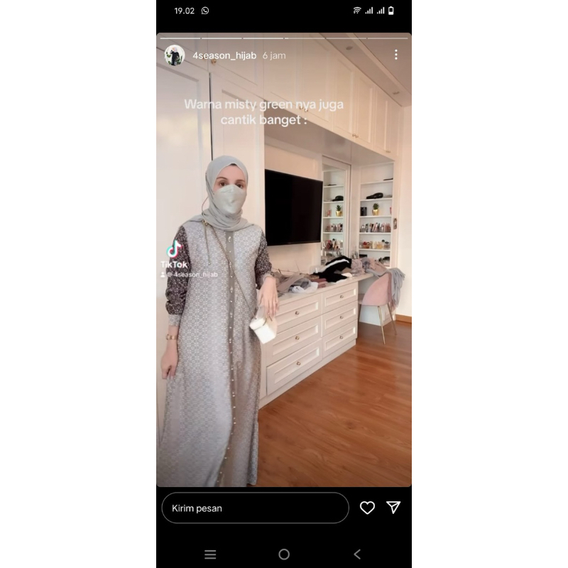 4season hijab misty green