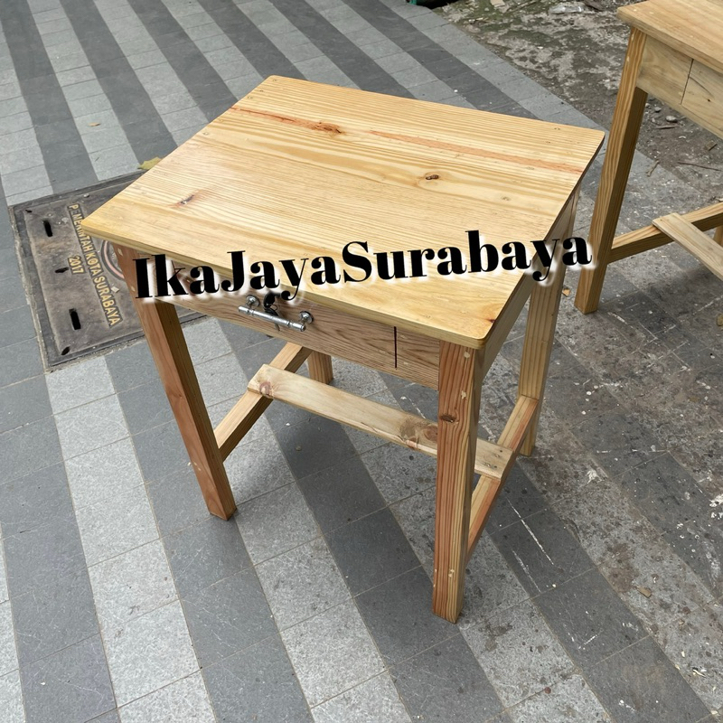meja laci kayu jati belanda murah