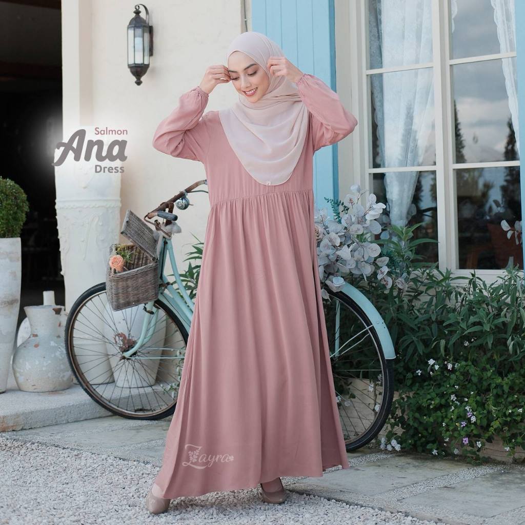 Ana Dress Gamis Polos Busui by Zayra Hijab