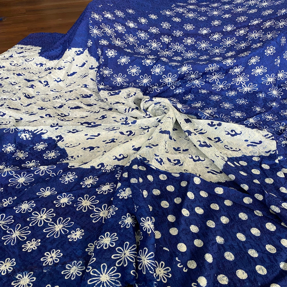 Kain Batik Viscose Cap Warna Biru Electric