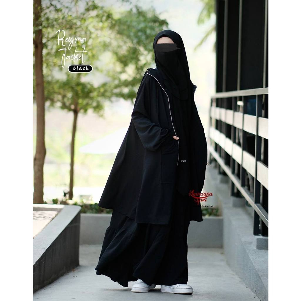 TerlakuRayme Reyma Jacket by Khumaira Syari  Jaket Muslimah Syari  Jacket Outer Hijabers  Jaket Over