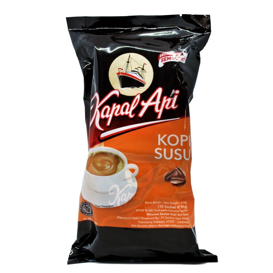 

kapal api kopi susu isi 10 - kapal api gula aren - kapal api kopi instan