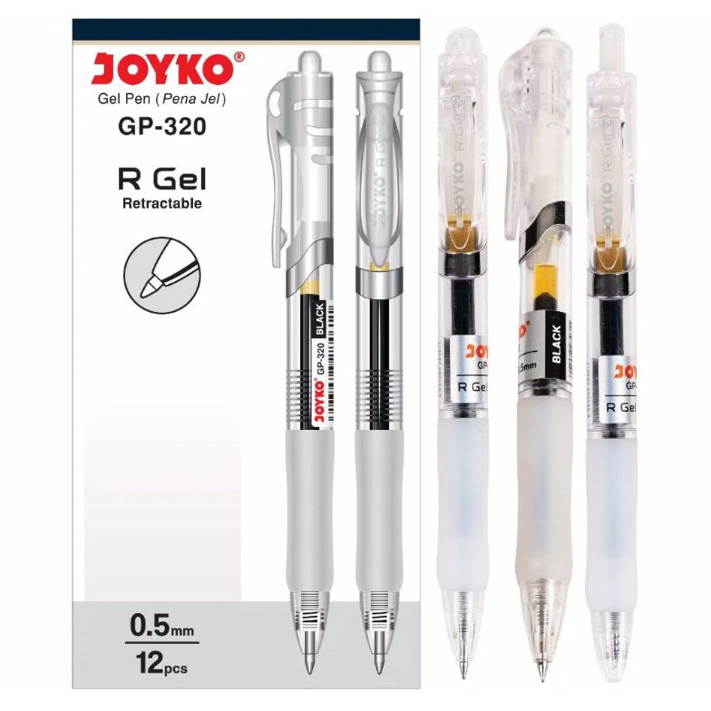 

el Terkini Pulpen Joyko R Gel GP32 5mm 1 Lusin 66