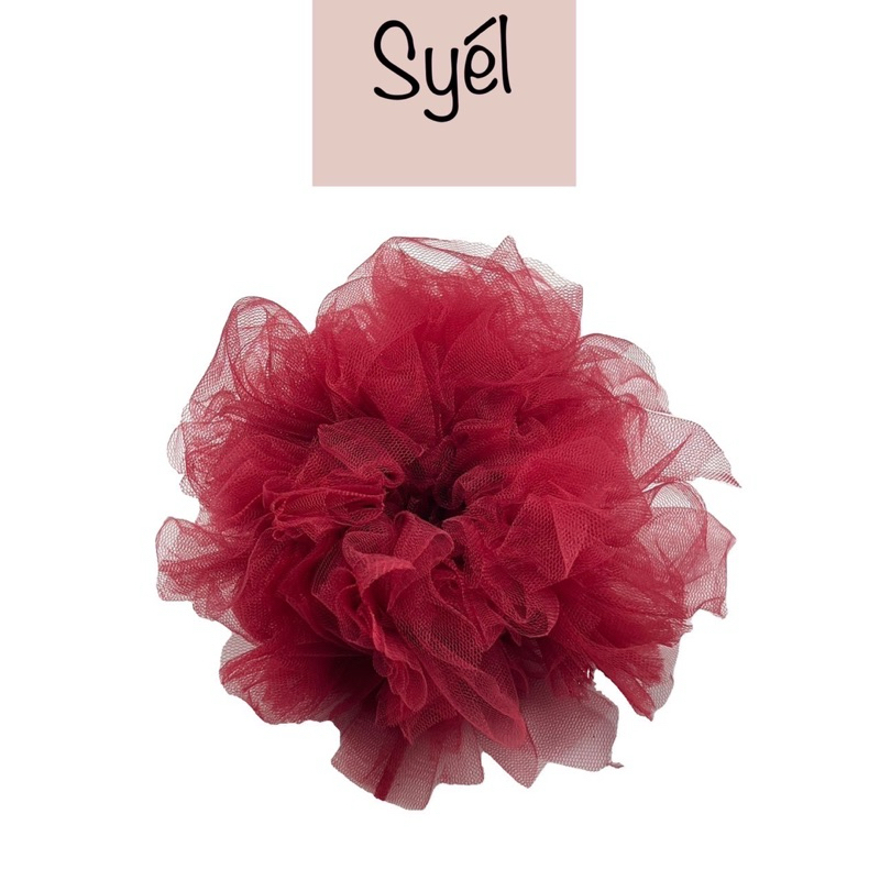Scrunchie Jumbo Tille Karet Tile Halus Karet Rambut Korea Cepol Rambut Ikat Rambut Hiasan Rambut