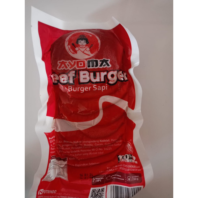 

Ayoma beef burger 250 gr