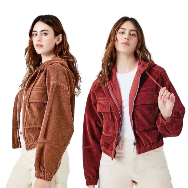 JACKET CROP CORDUROY WANITA