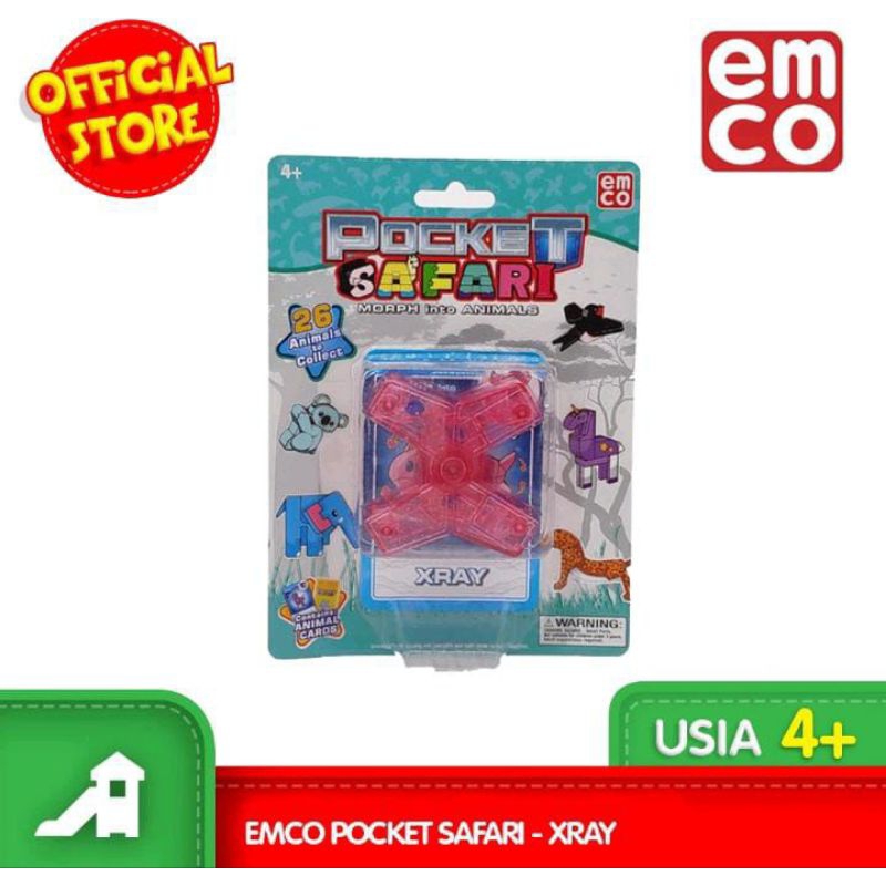 EMCO POCKET SAFARI X XRAY X RAY MORPH TO ANIMALS MAINAN ANAK RUBIK PUZZLE 3D PREMIUM ORIGINAL SERI H