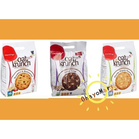 

Bestseller Munchys Oat Krunch Cookies Biscuits oat Cookies coklat cookies strawberry cookies hazelnut 417g I47
