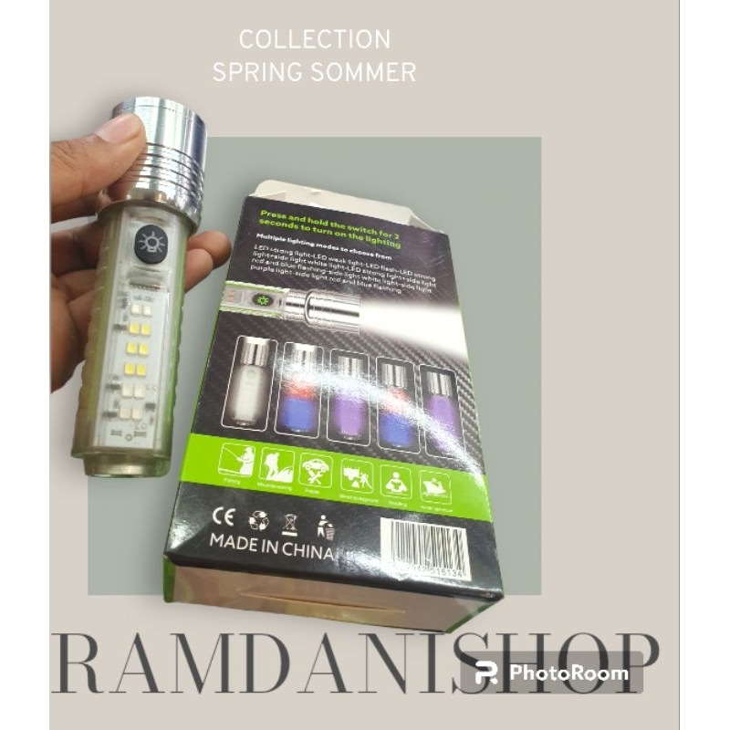 Senter IPX5 30w Waterproof Flashlight 520A super Zoom chaya Led super terang