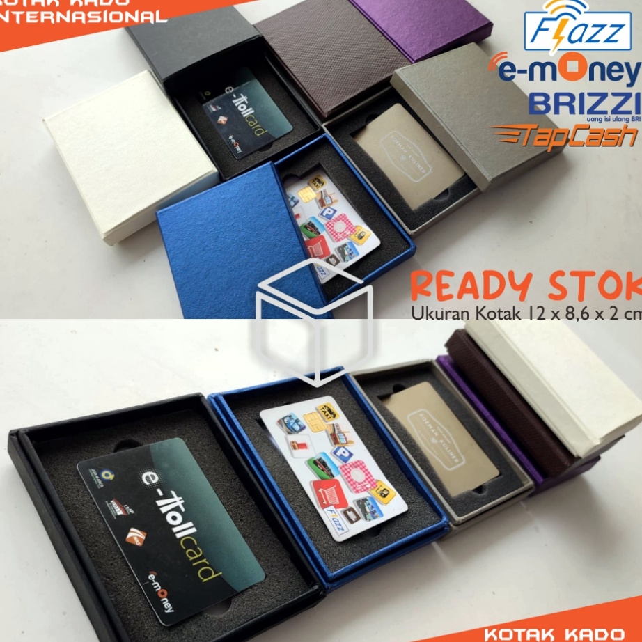 

KP8 Kotak kartu flazz emoney etoll brizzi giftset ANTAM BANK nametag Emas Muat sudah dengan busa ReadyStok