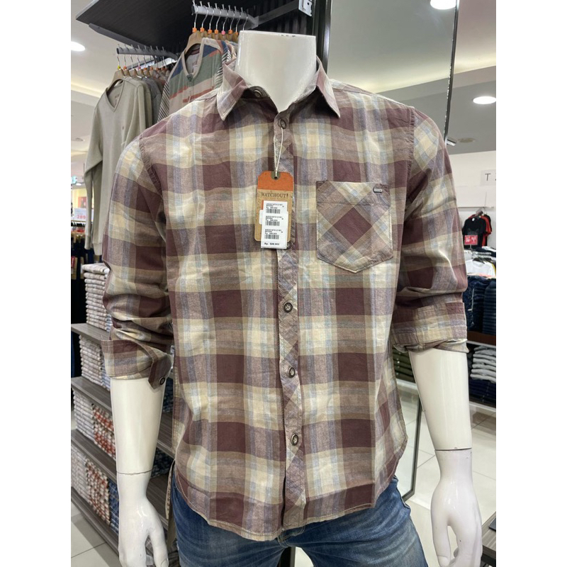 KEMEJA PANJANG WATCHOUT CASUAL NEW ARRIVAL TERBARU S-XXL